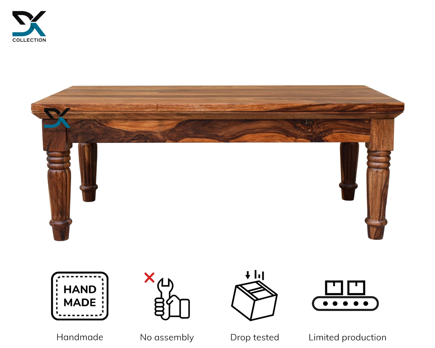 Monarch Solid Sheesham Wood Coffee Table
