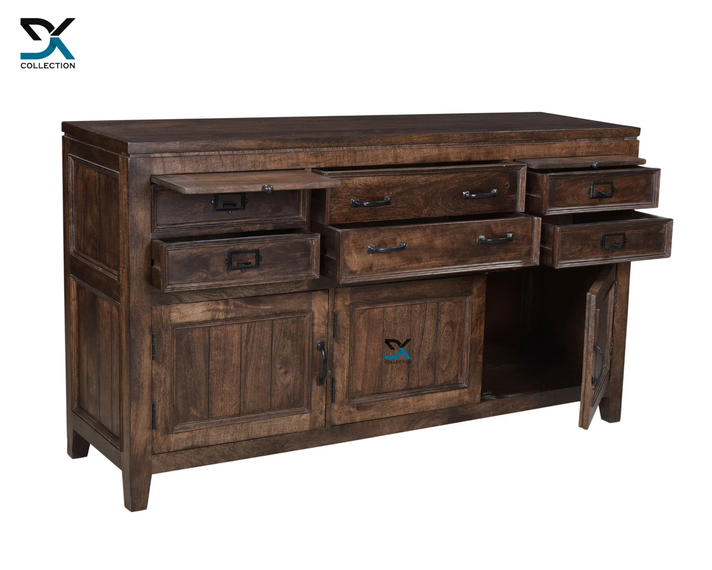 European Solid Mango Wood Sideboard