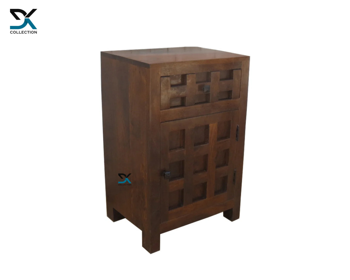 Solid Wood Bedside Table (Finish Color - Brown)