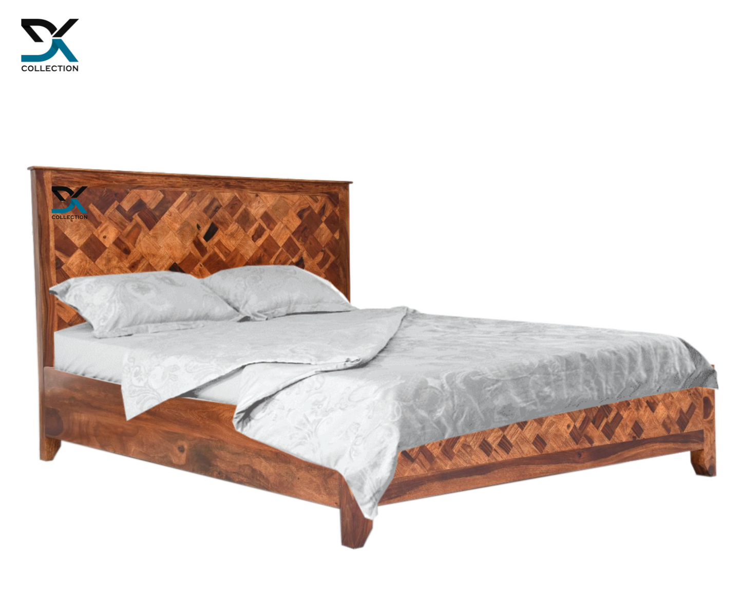 Solano Solid Sheesham Wood Queen Size Bed