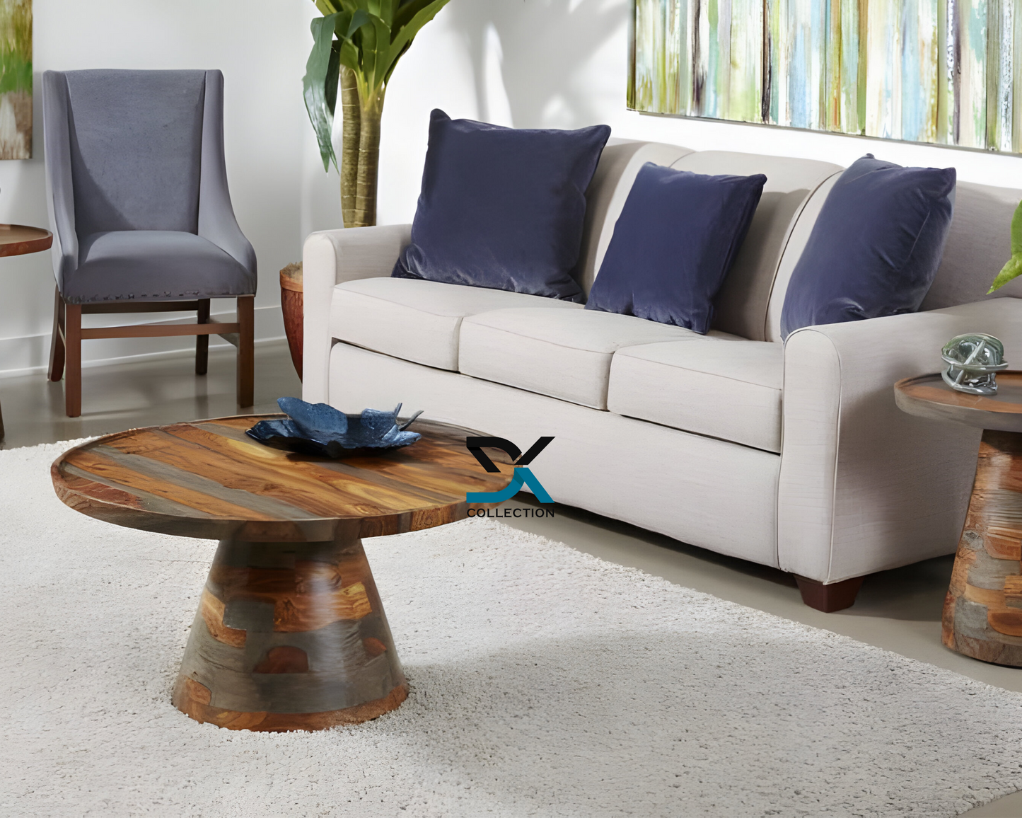 Sante Modern Solid Sheesham Wood Coffee Table