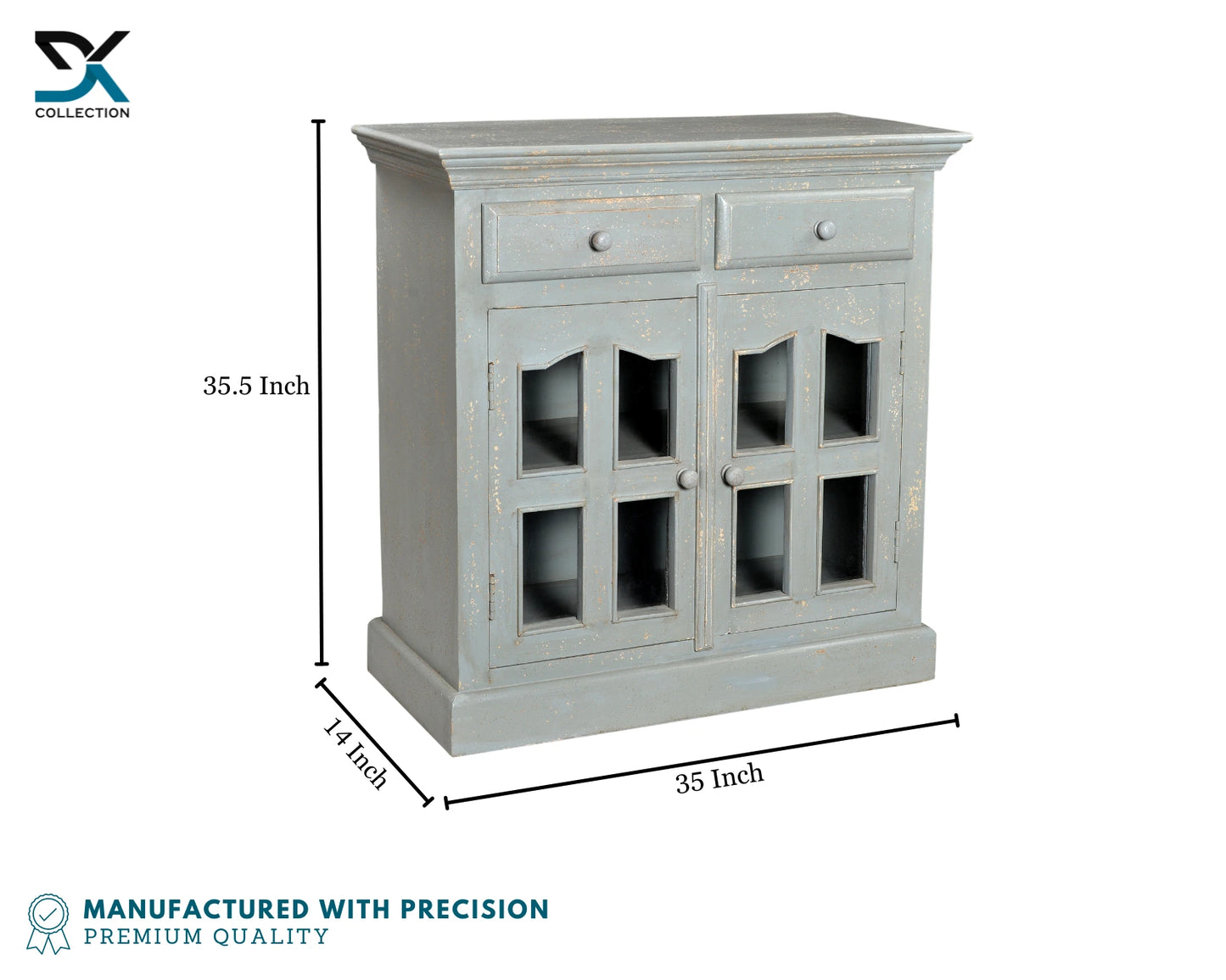 Arlington Solid Wood Cabinet | Two Door Two Drawer Storage Cabinet