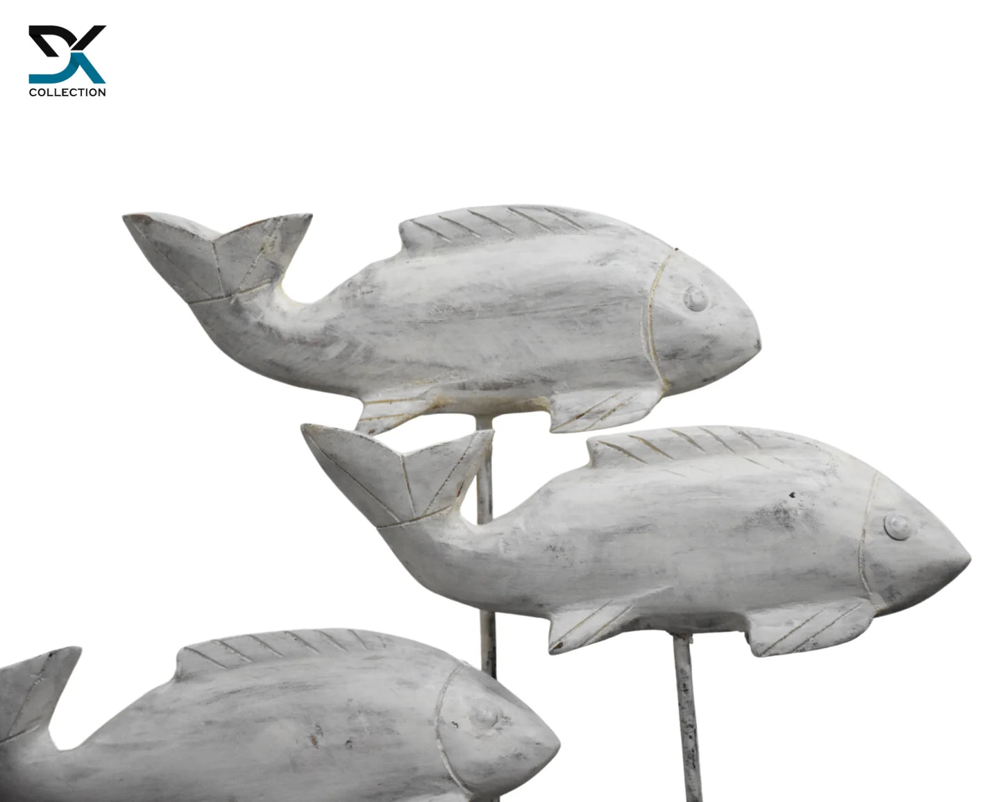 Floating Fish Wooden Sculpture