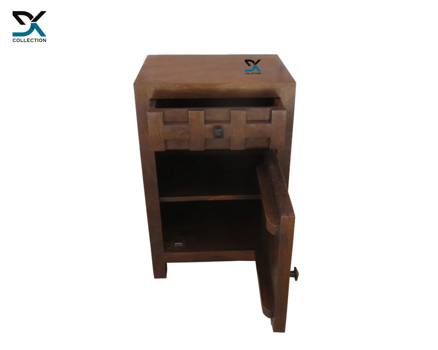 Solid Wood Bedside Table (Finish Color - Brown)