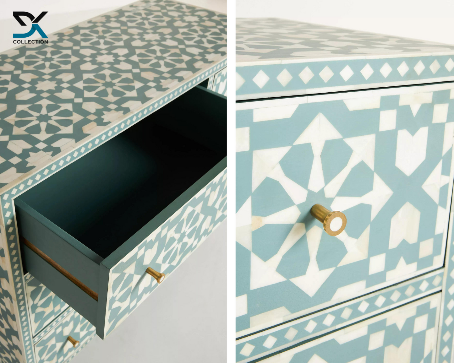 Milano Bone Inlay Six-Drawer Dresser