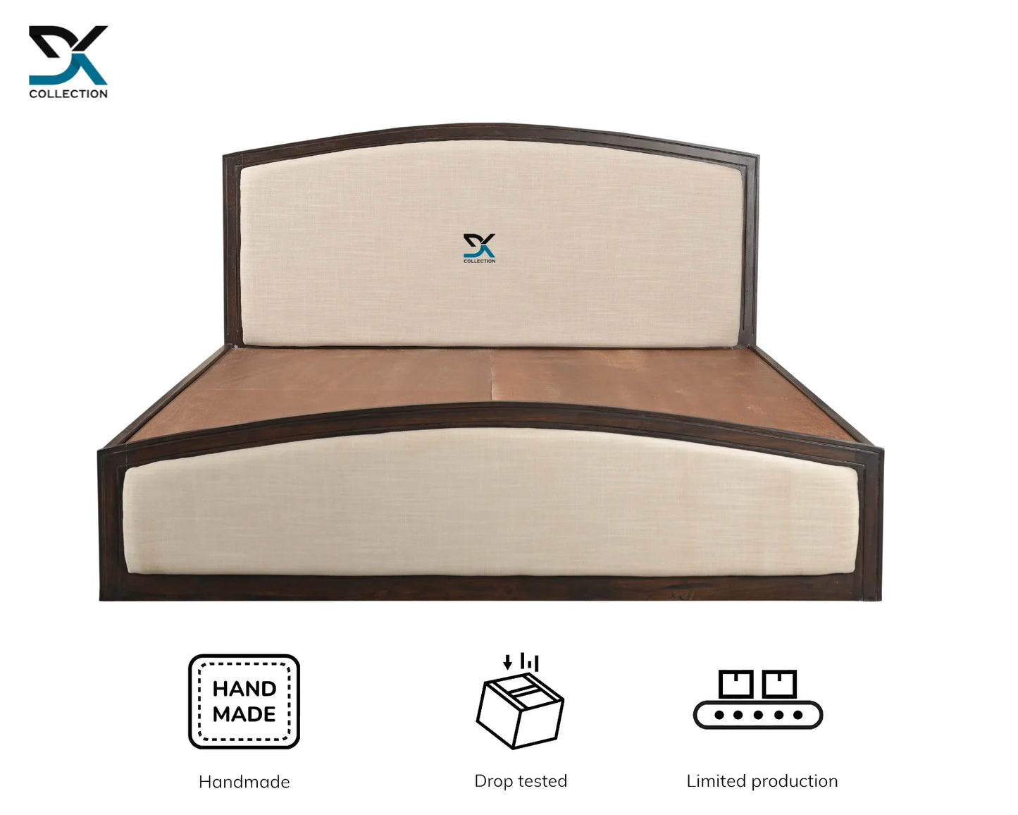 Scottsdale Teak Wood Upholstered Bed Without Storage
