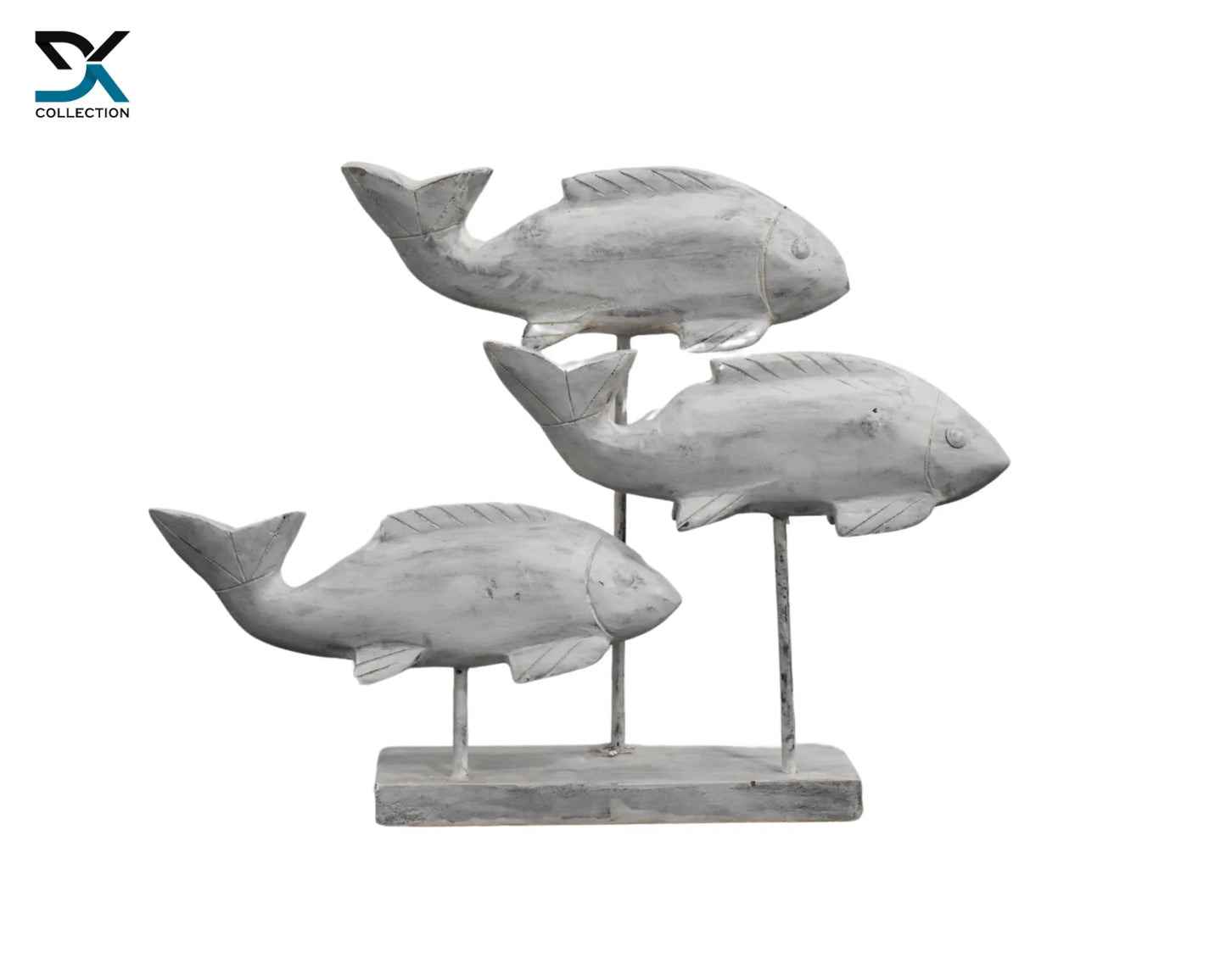 Floating Fish Wooden Sculpture