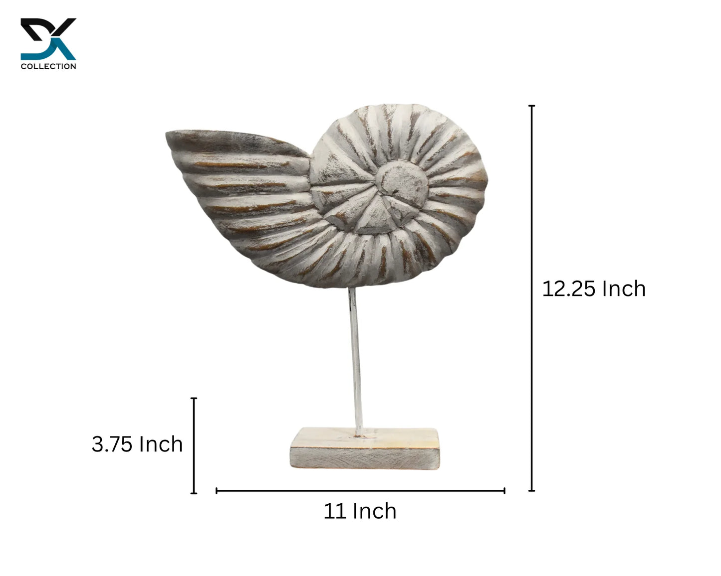 Carved Wood Shell Sculpture