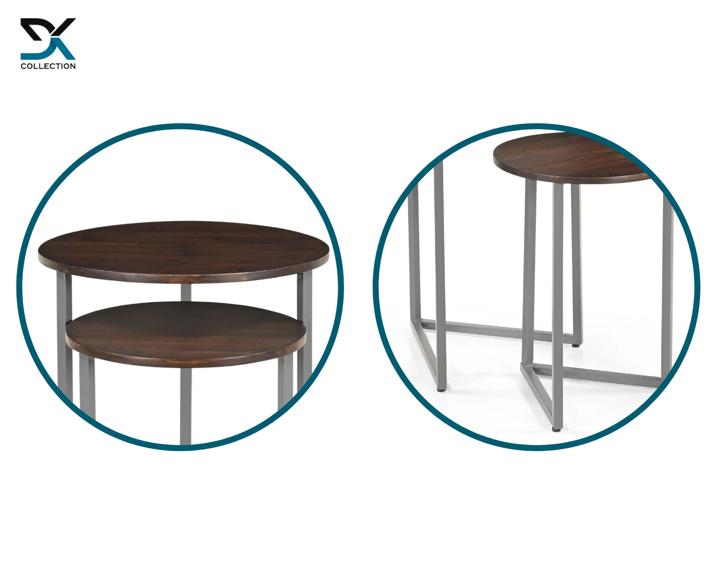 Scottsdale Teak Wood Side/End Table | Nest of Tables | Set of 2 Tables