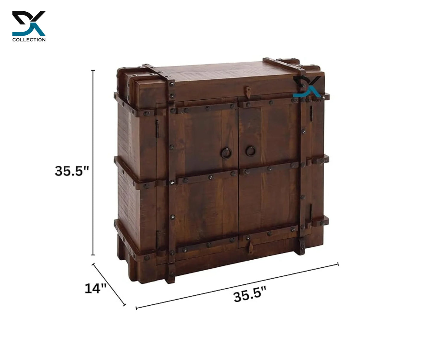 Louvre Solid Mango Wood Cabinet