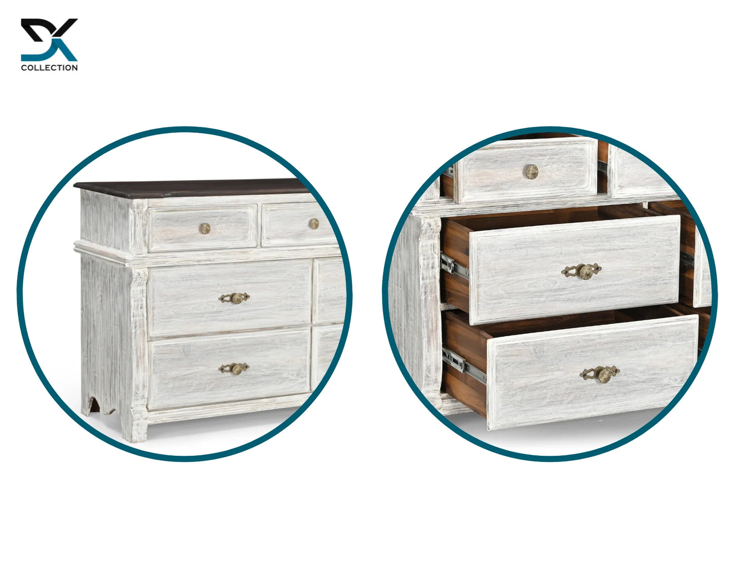 Sedona Teak wooden chest of drawers | 7 Drawers Cabinet