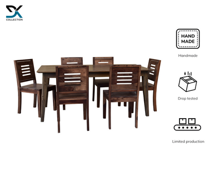 Nairobi Solid Sheesham Wood Dining Table Set | 6-Seater Dining Set