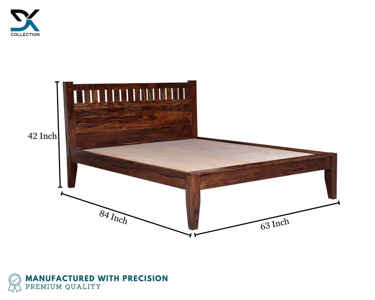 Ajanta Solid Sheesham Wood Queen Size Bed