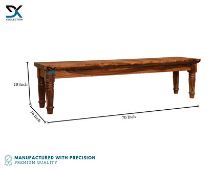 Monarch Solid Sheesham Wood Bench