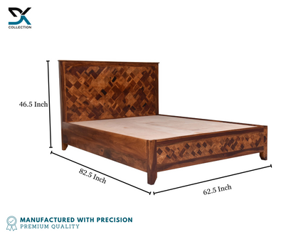 Solano Solid Sheesham Wood Queen Size Bed