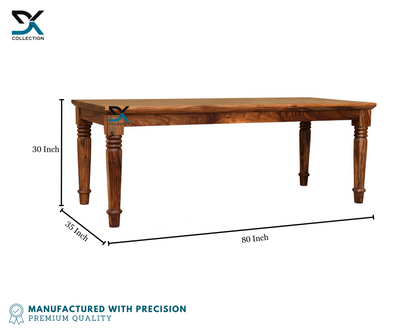 Monarch Solid Sheesham Wood Dining Table Set