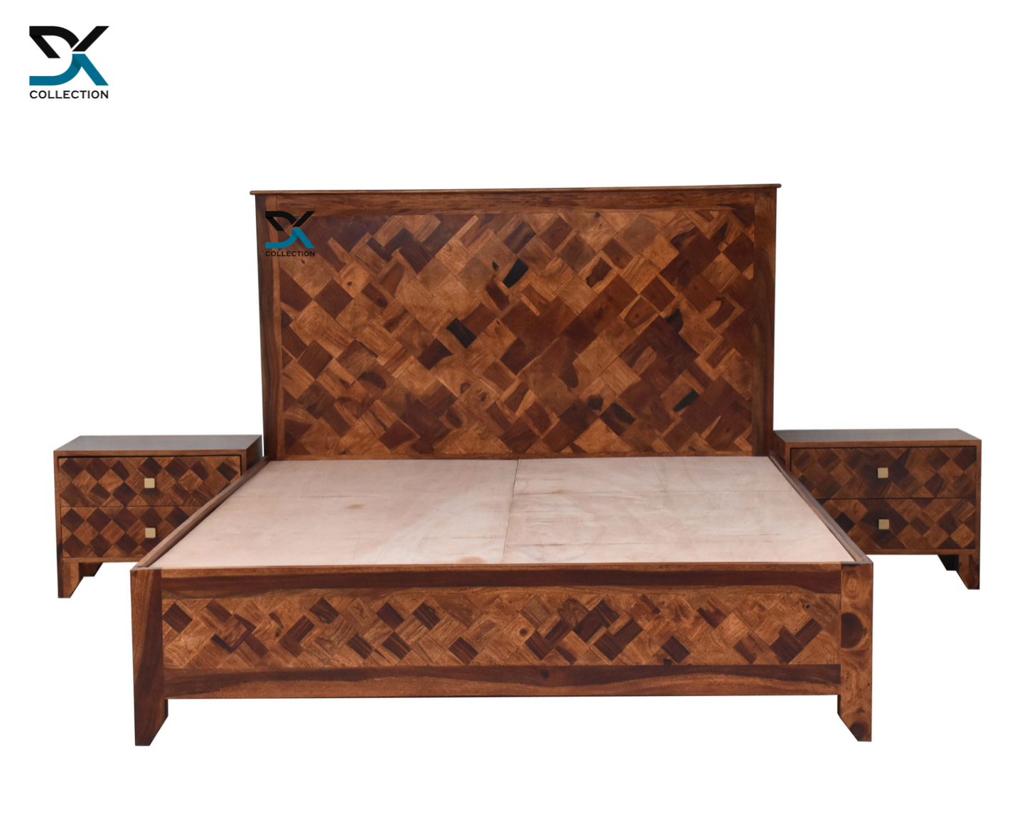 Solano Solid Sheesham Wood Queen Size Bed