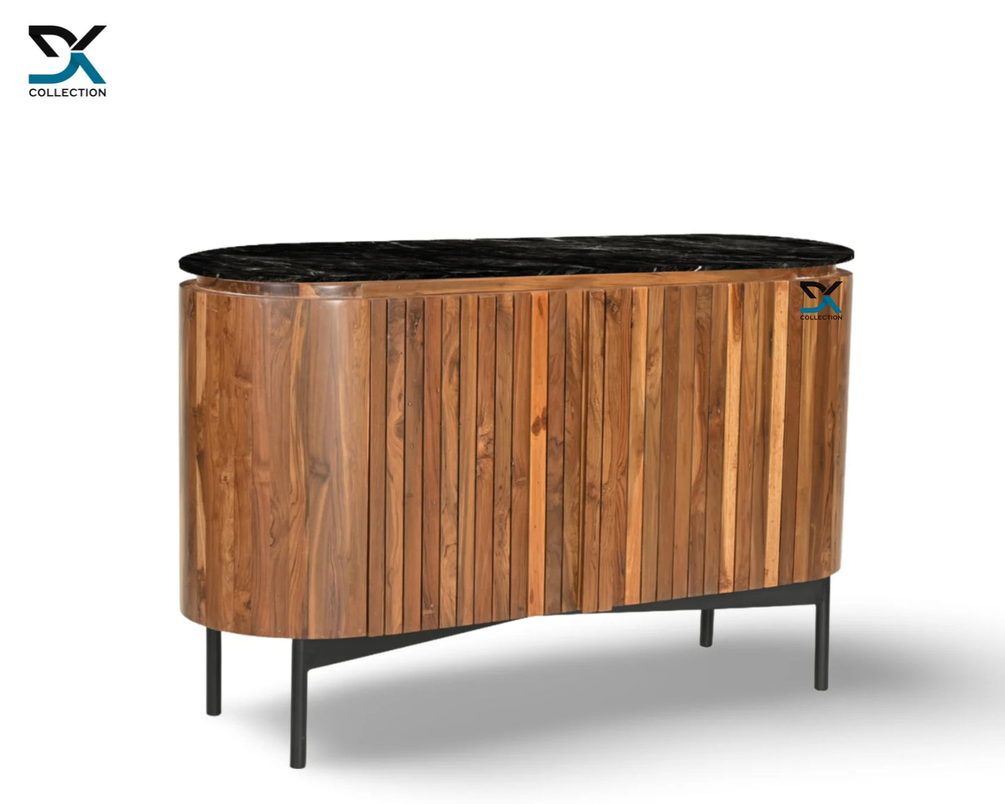 Zenith Teak Wood Basin Counter | Marble Top Cabinet