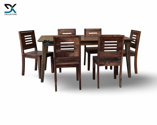 Nairobi Solid Sheesham Wood Dining Table Set | 6-Seater Dining Set