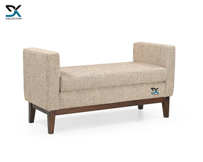 Stellar Ottoman Sofa | Teak Wood 1-Seater Sofa