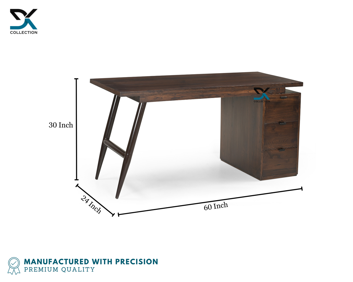 Scottsdale Teak Wood Study Table With Storage | Computer Table | Desk