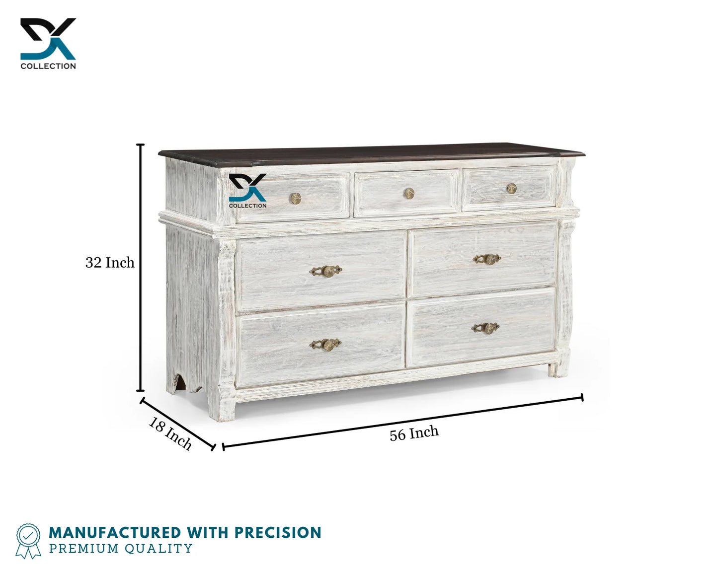 Sedona Teak wooden chest of drawers | 7 Drawers Cabinet