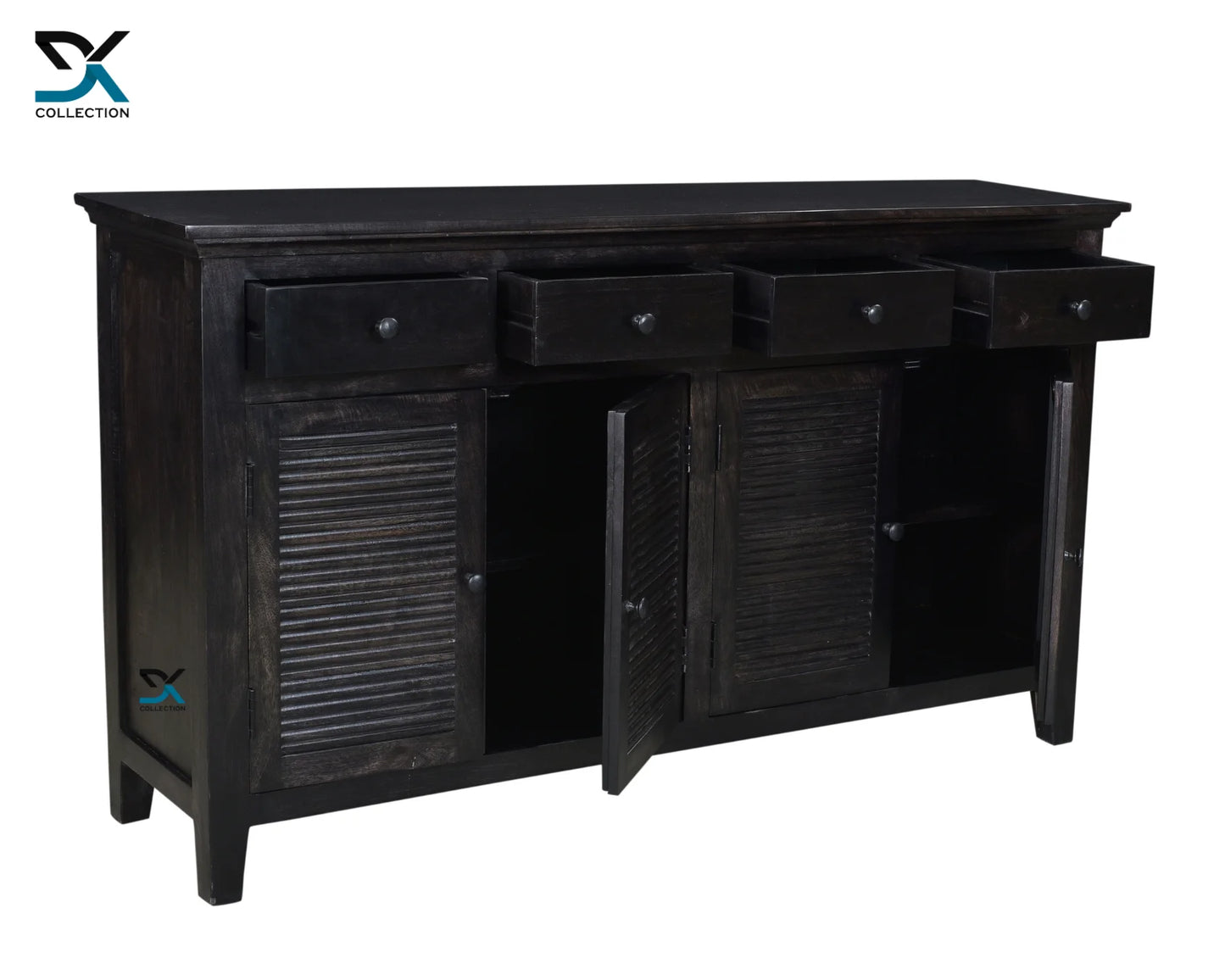 European Solid Mango Wood Sideboard