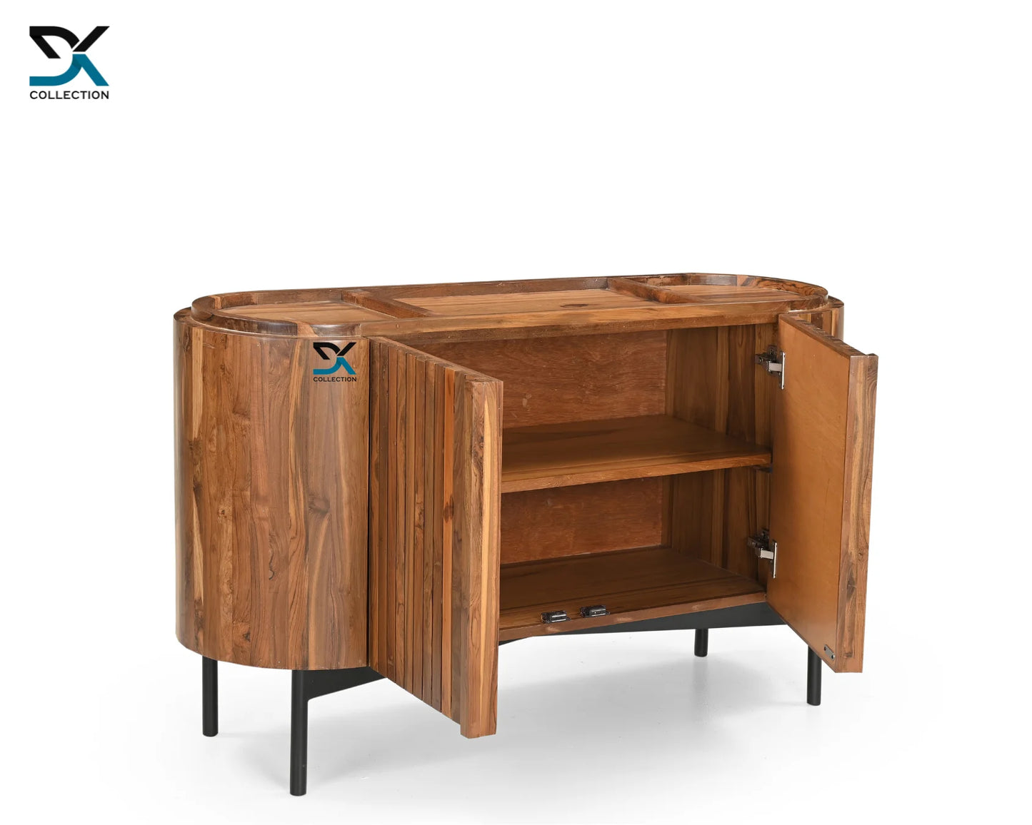 Zenith Teak Wood Basin Counter | Marble Top Cabinet