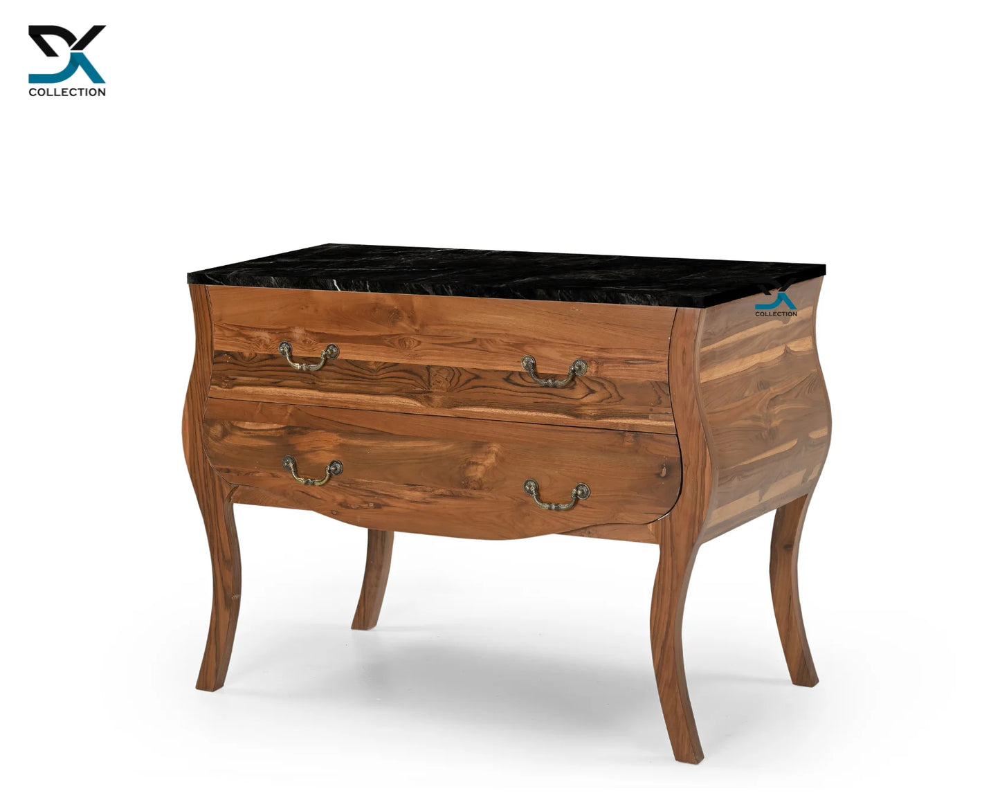 Zenith Teak Wooden Basin Counter | Marble Top Chest Of Drawers