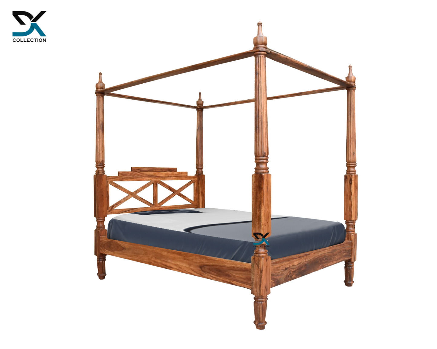 Monarch Solid Sheesham Wood Queen Size Bed