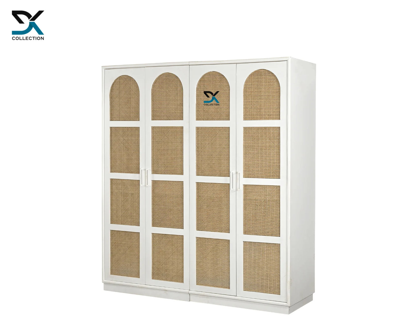 Wellington 4-Door Wardrobe | Wardrobe with Cane Design Doors