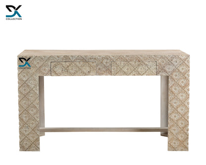 Montreal Solid Wood Flower Carving Console Table