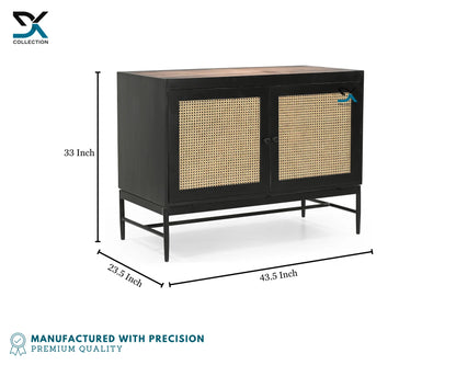 Nova Teak Wood Basin Counter | Marble Top 2-Door Cabinet