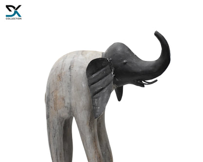 Wooden Elephant Sculpture