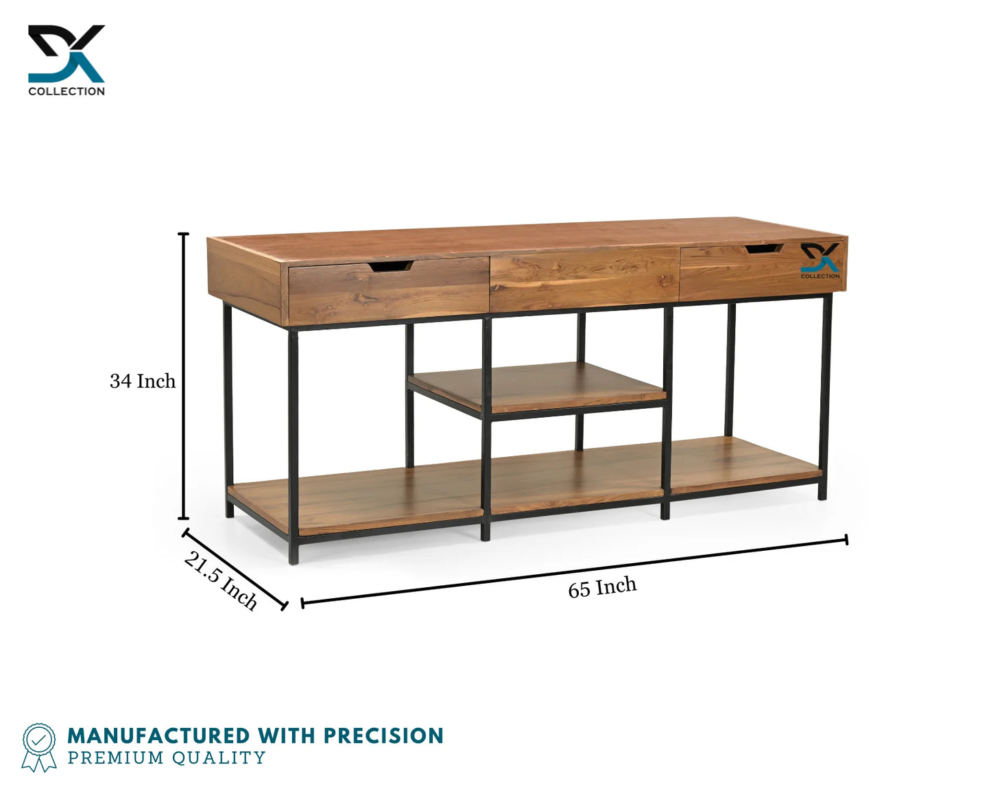 Zenith Wooden TV Unit | Open TV Unit with Storage | Hallway Counter | Basin Counter