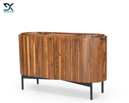 Zenith Teak Wood Basin Counter | Marble Top Cabinet