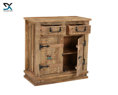 Arc 2-Door & 2-Drawer Antique Cabinet