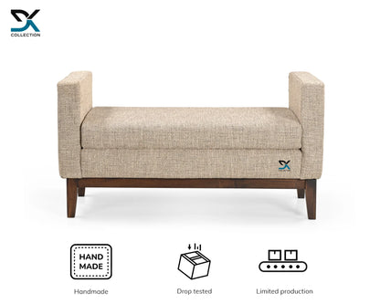 Stellar Ottoman Sofa | Teak Wood 1-Seater Sofa