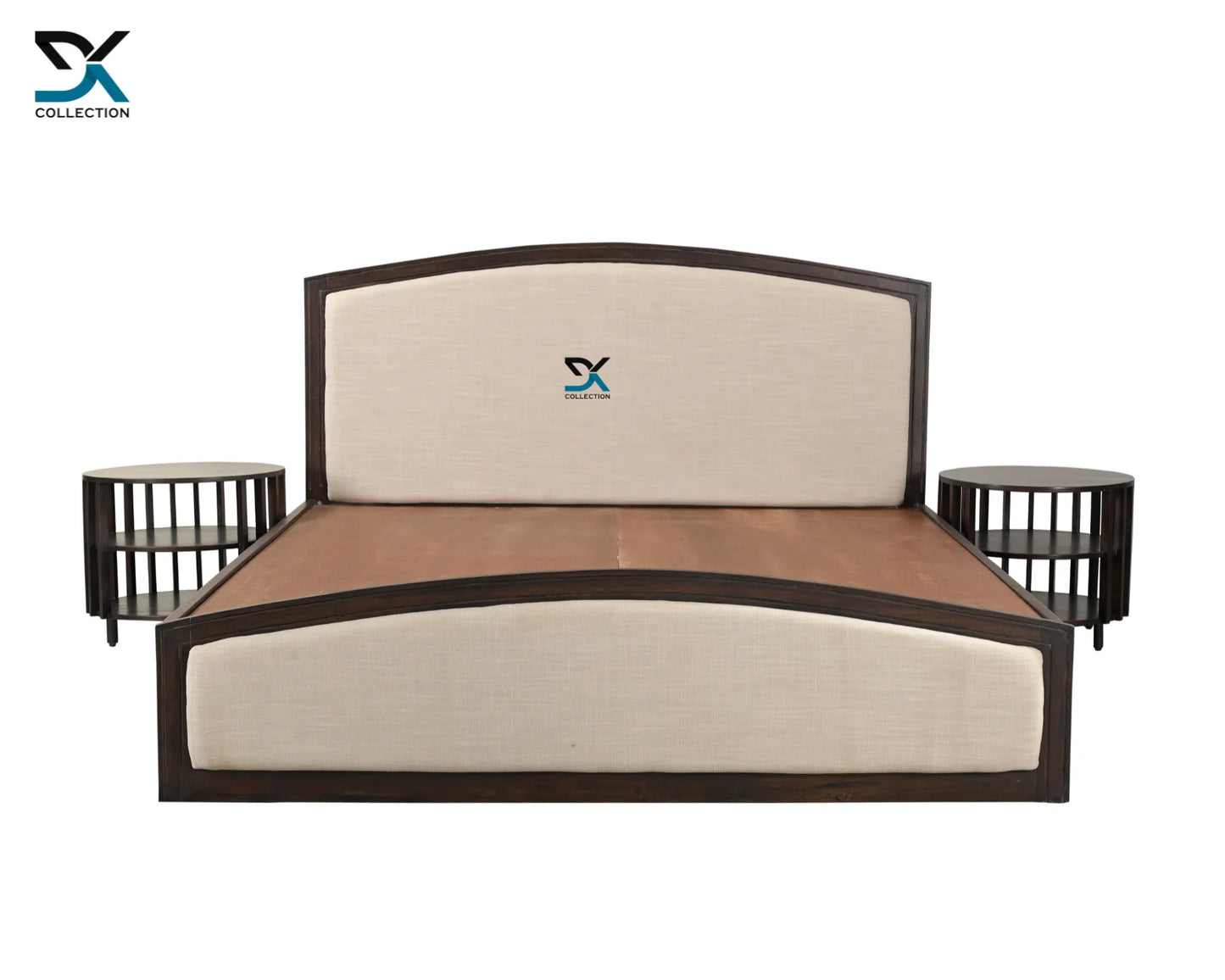 Scottsdale Teak Wood Upholstered Bed Without Storage