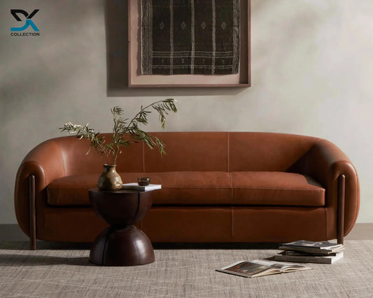 Carmine Leather Sofa