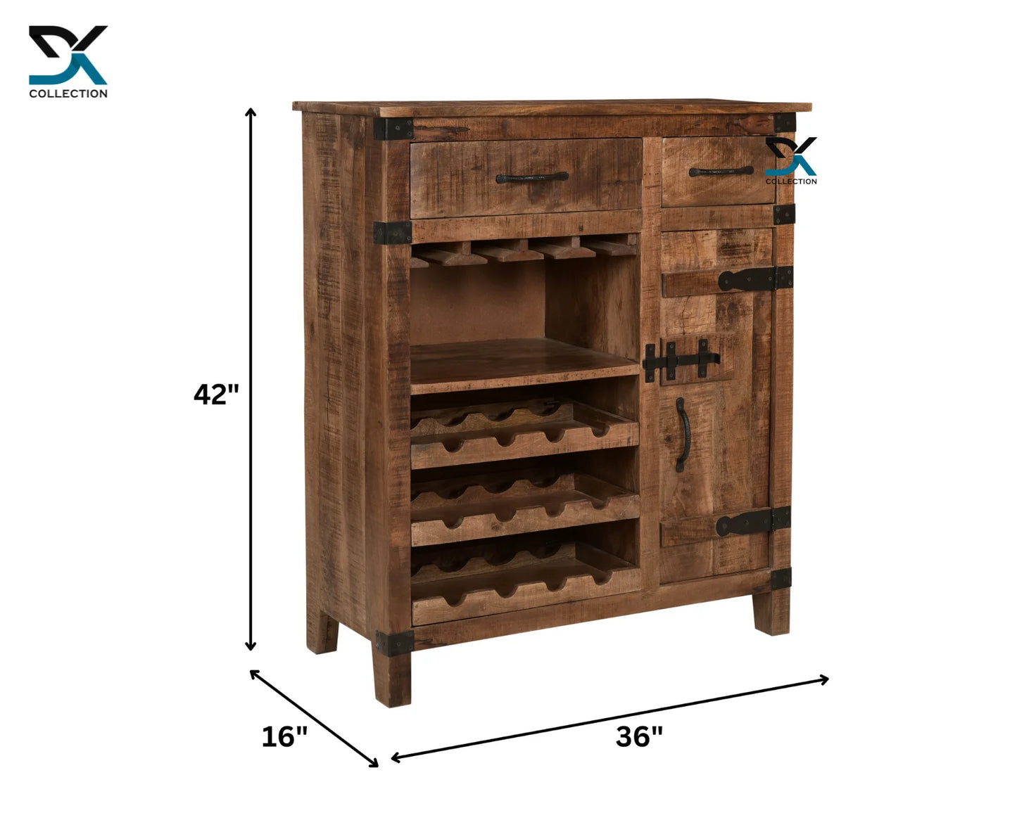 Winom 2-Drawer 1-Door Bar Cabinet | Storage Cabinet for Bar