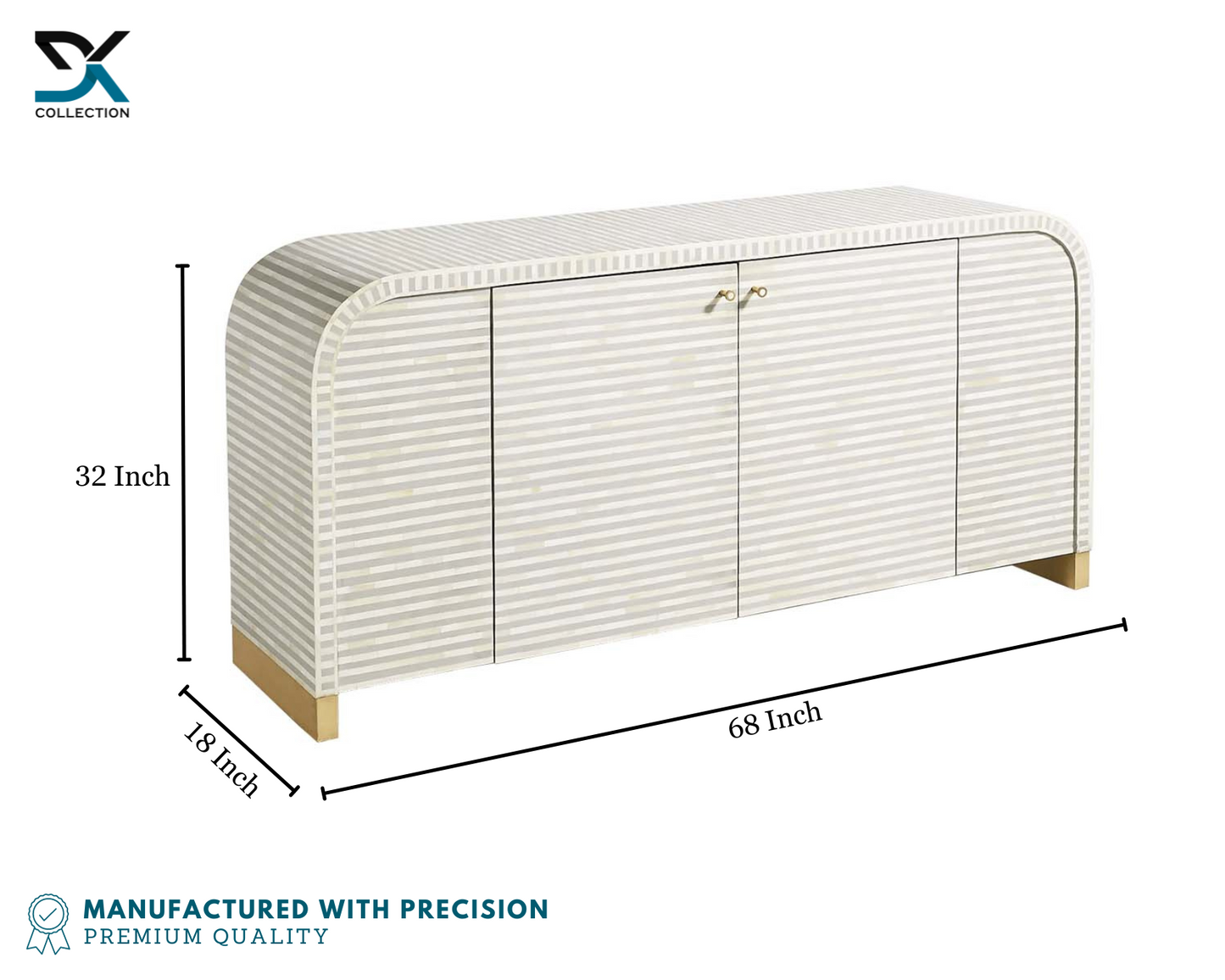 Shaun Two-Door Bone Inlay Sideboard